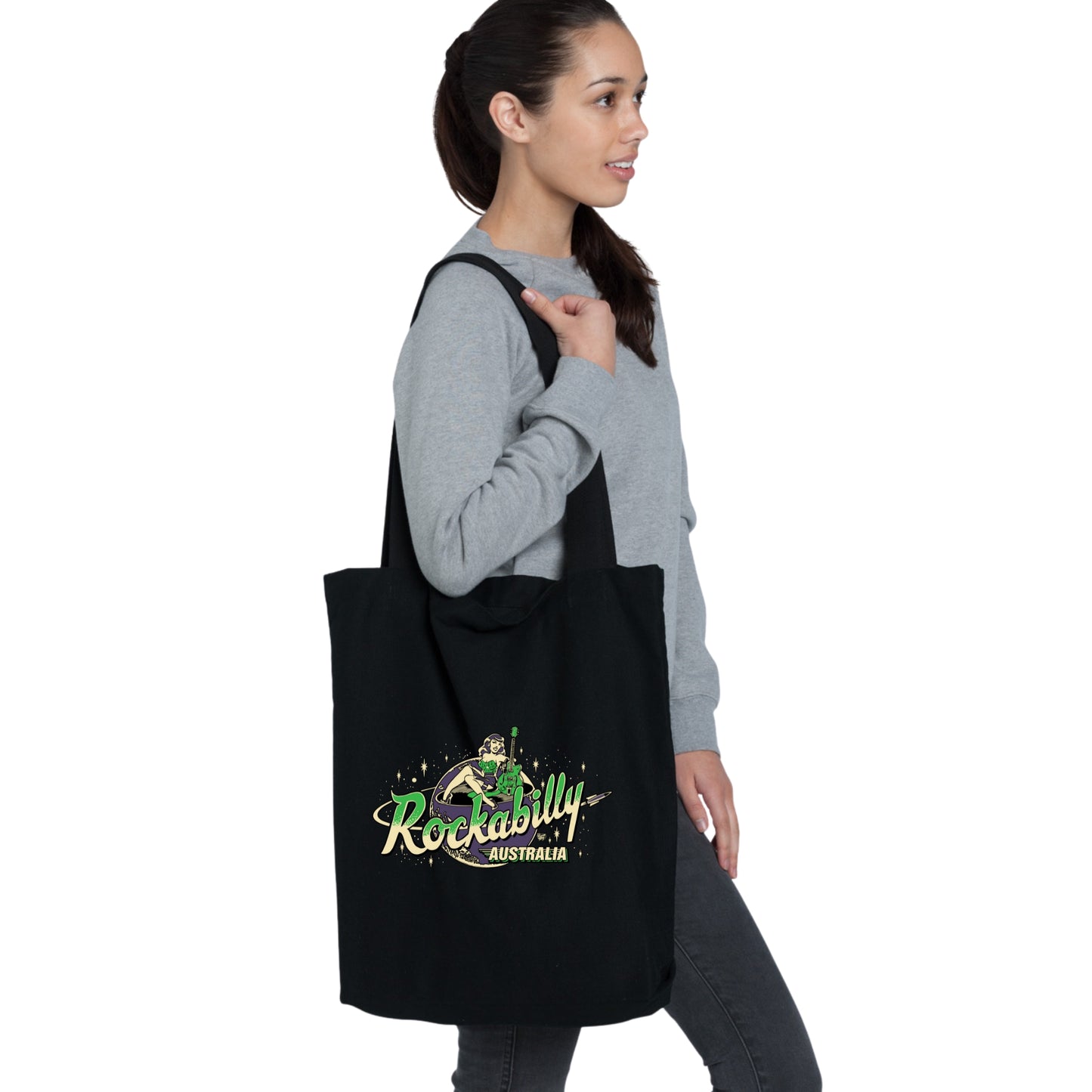Rockabilly Australia Tote Bag with Colour Logo