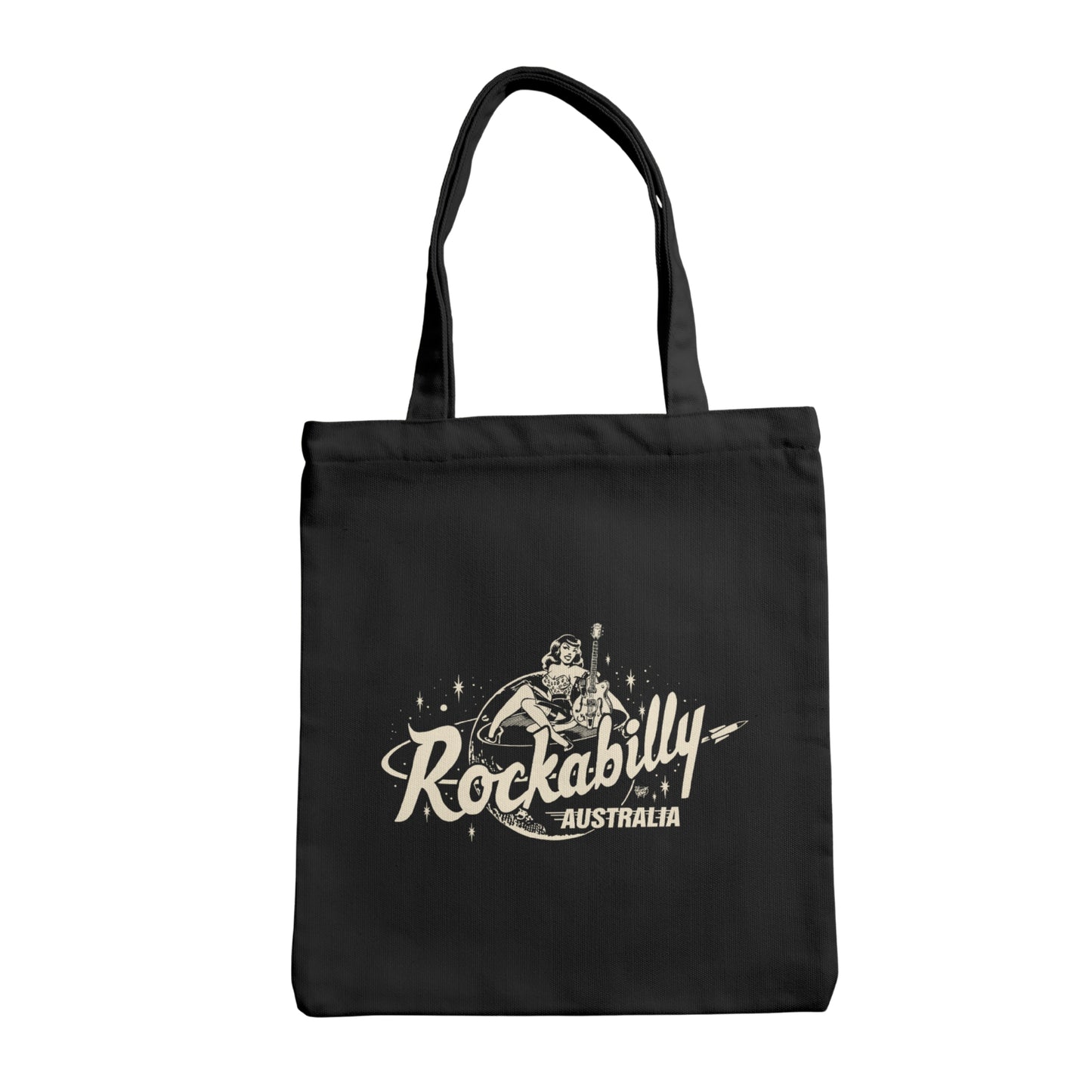 Rockabilly Australia Tote Bag with Cream Logo