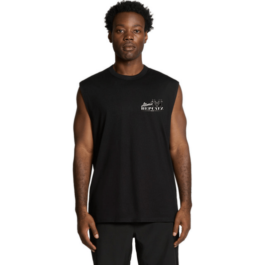 Black Atomic Hepcatz Men’s Crew Tank Top - Rockabilly Australia Pty Ltd