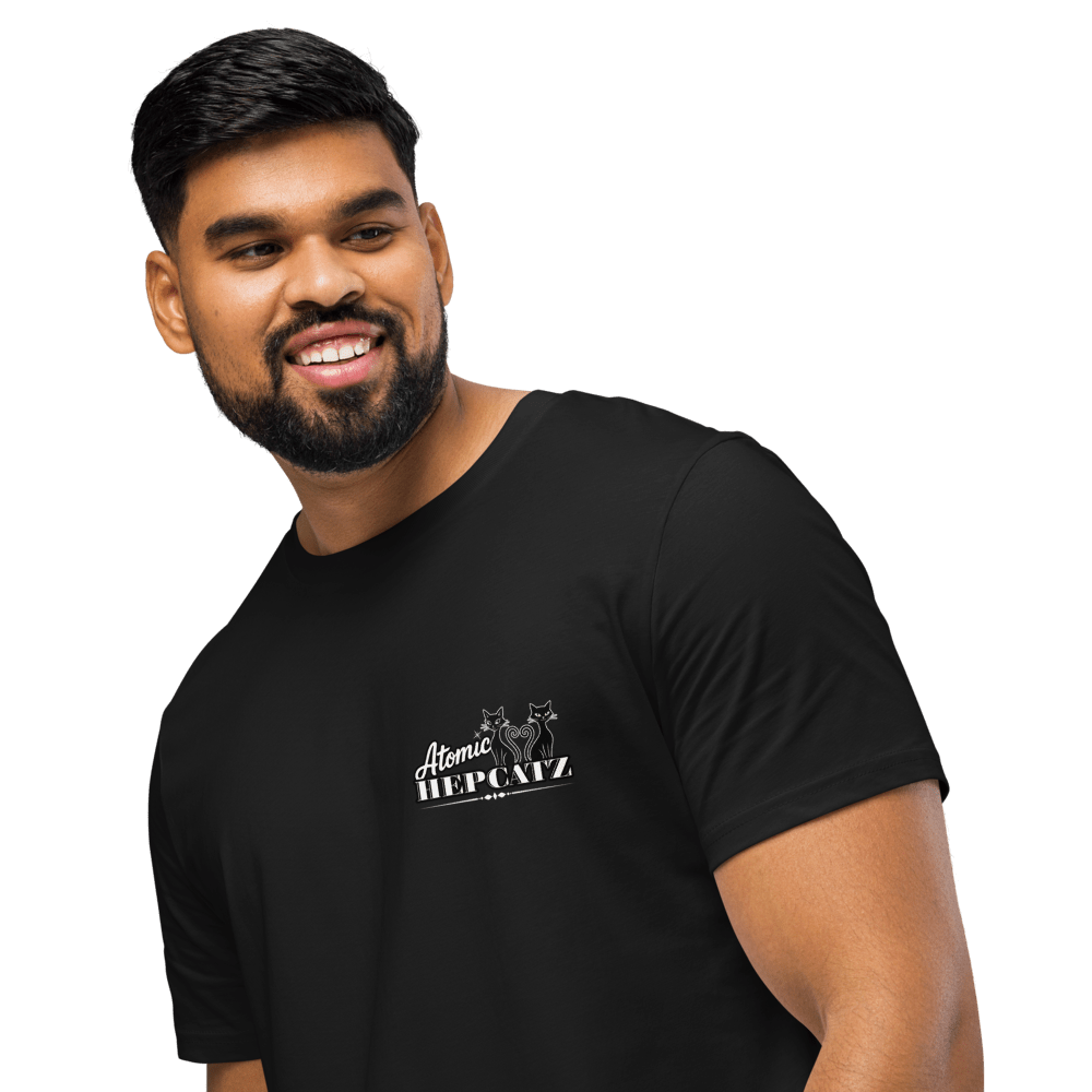 Black Atomic Hepcatz Unisex Crew Tee - Rockabilly Australia Pty Ltd