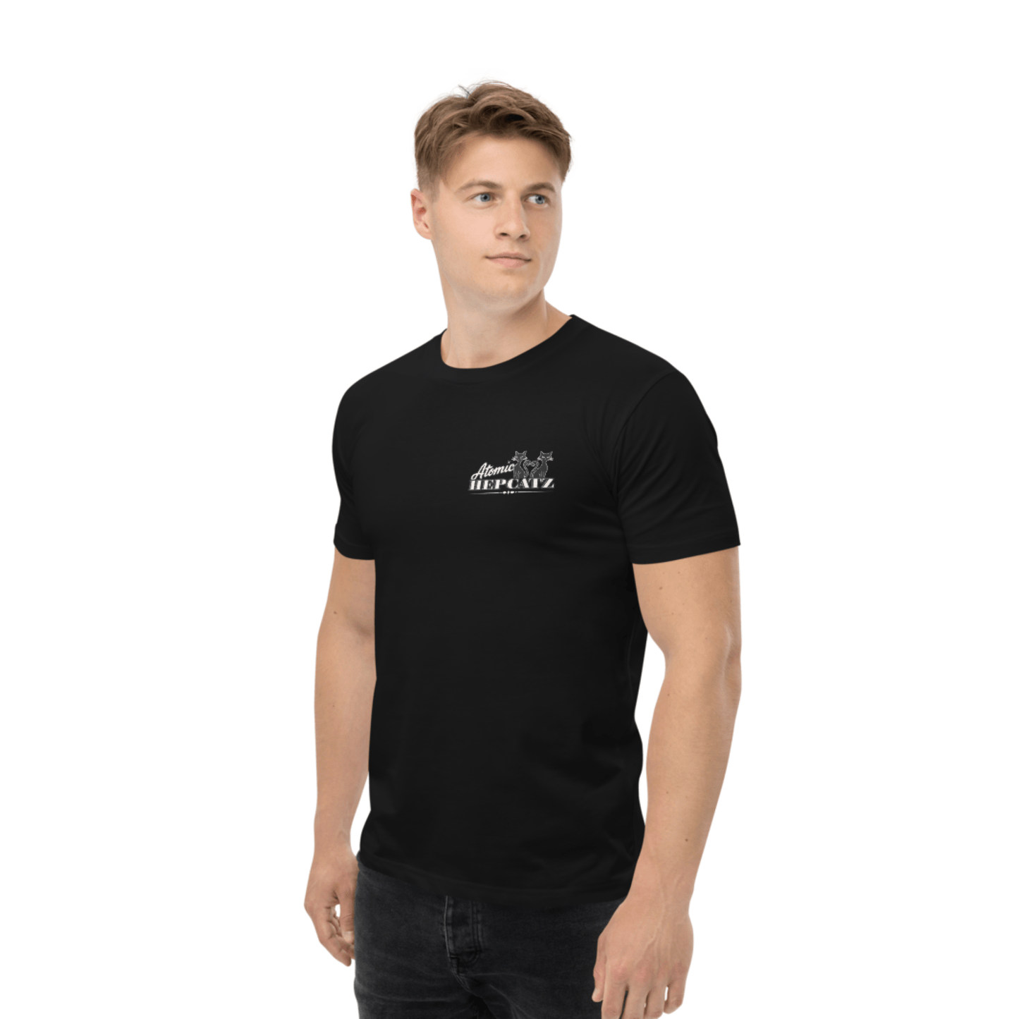 Black Atomic Hepcatz Unisex Crew Tee - Rockabilly Australia Pty Ltd