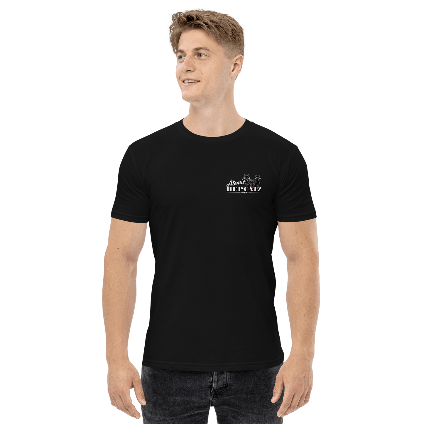 Black Atomic Hepcatz Unisex Crew Tee - Rockabilly Australia Pty Ltd