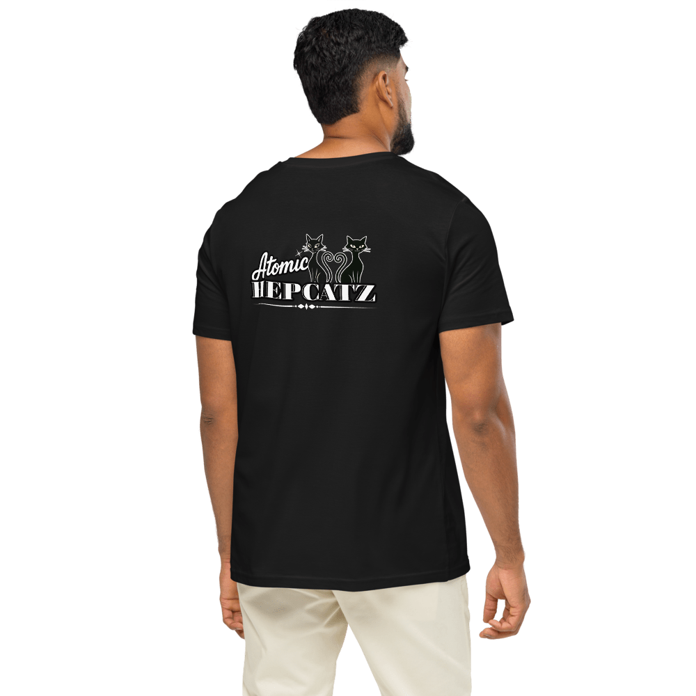 Black Atomic Hepcatz Unisex Crew Tee - Rockabilly Australia Pty Ltd