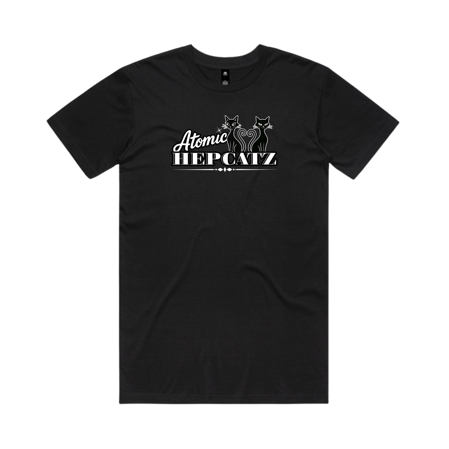 Black Atomic Hepcatz Unisex Tee - Rockabilly Australia Pty Ltd