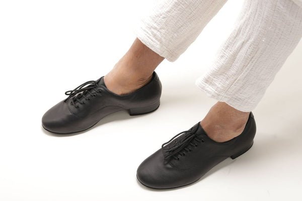 Boy's/Men's, Soft Nubuck Leather, Lace Up, Standard Ballroom Dance Shoe - (S8006) - Rockabilly Australia Pty Ltd