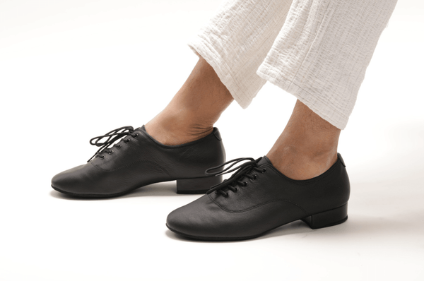 Boy's/Men's, Soft Nubuck Leather, Lace Up, Standard Ballroom Dance Shoe - (S8006) - Rockabilly Australia Pty Ltd