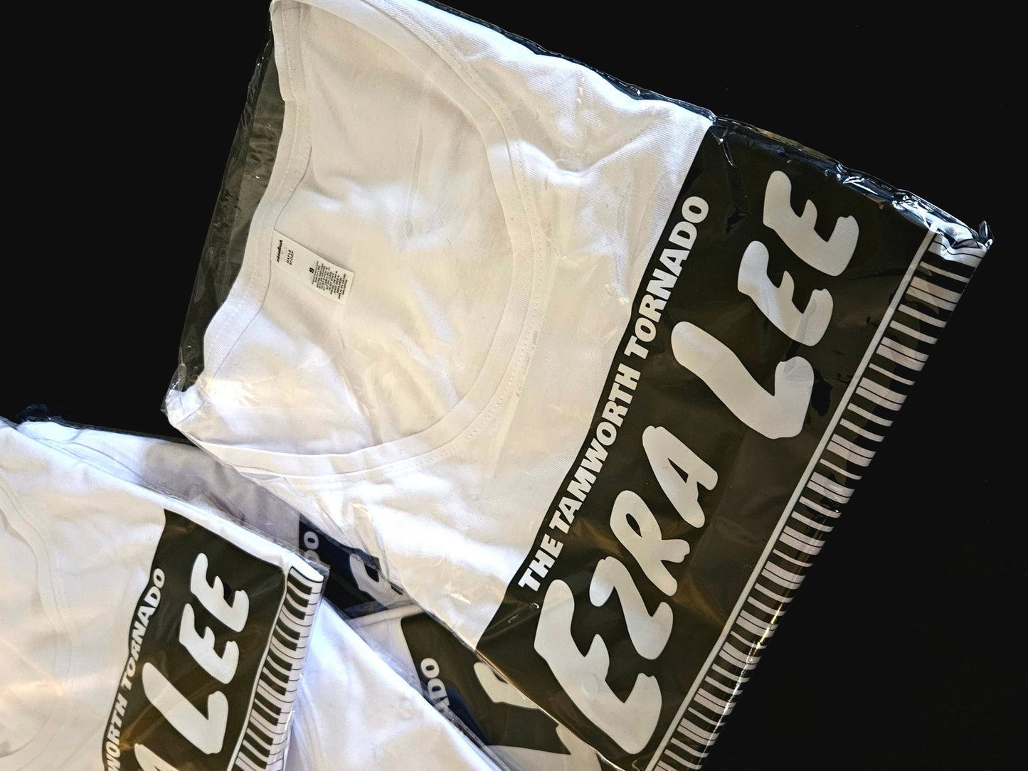 "Ezra Lee" (Limited Edition) Ladies White Scoop Neck Tee - Rockabilly Australia Pty Ltd