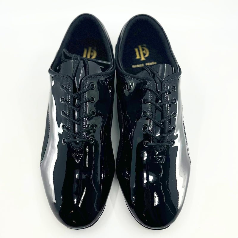 Gentlemen's, Classic, BlackPatent Leather, Lace Up, Split - sole, High Performance, Standard, Dance Shoe - (20M105) - Rockabilly Australia Pty Ltd