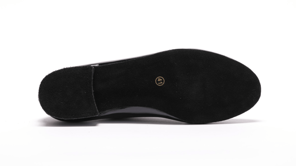 Gentlemen's, Unique, Black Patent Leather and Suede, Standard Ballroom, Dance Shoe - (7814) - Rockabilly Australia Pty Ltd