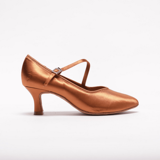 Ladies 2.25 Inch, Closed Toe, Standard Ballroom Dance Shoe. (Available in Skin and Tan Shades) - (78752T) - Rockabilly Australia Pty Ltd