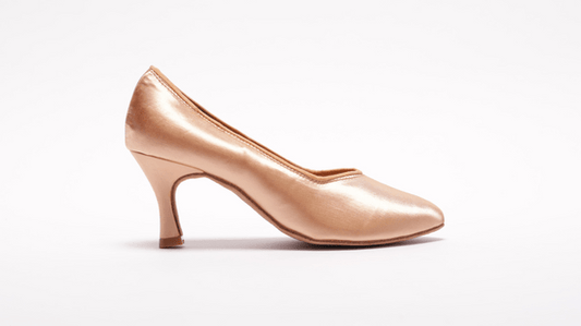 Ladies, 2.5 inch, CloseToe, Standard Ballroom Dance Shoe. (Available in Skin and Tan Shades) - (78753S) - Rockabilly Australia Pty Ltd
