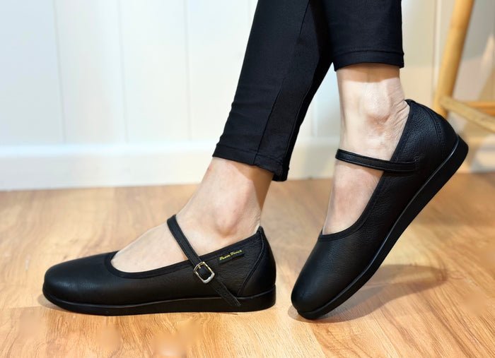 Ladies, Classic, Mary Jane, In White Leather With Dual Pivot Point, Spin Spots And Ultra Flexible Smooth Sole, Dance Shoe - (7820B - 1) - Rockabilly Australia Pty Ltd