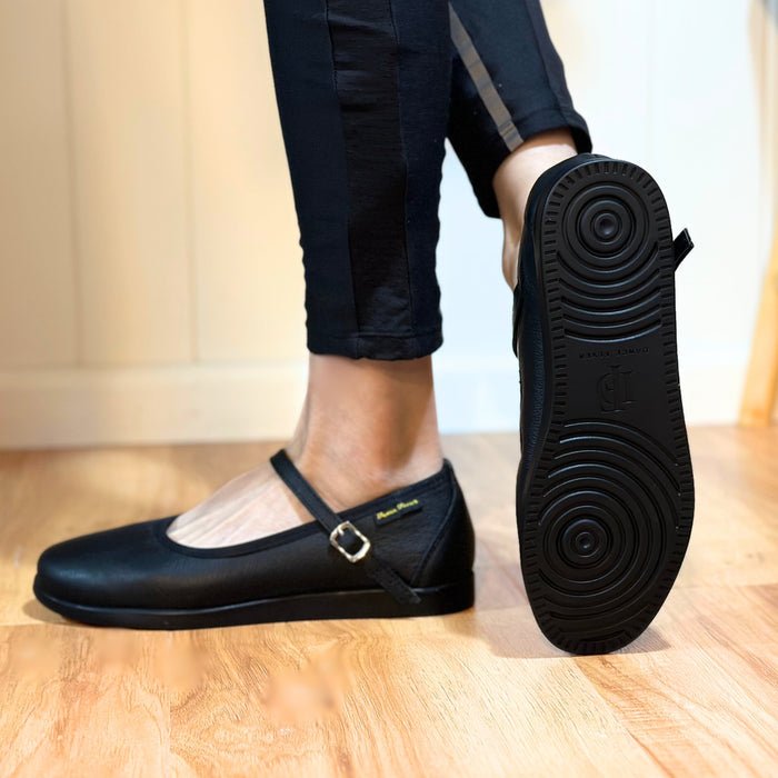 Ladies, Classic, Mary Jane, In White Leather With Dual Pivot Point, Spin Spots And Ultra Flexible Smooth Sole, Dance Shoe - (7820B - 1) - Rockabilly Australia Pty Ltd