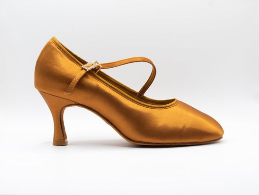 Ladies, Close Toe, 2.5inch, Standard Ballroom Dance Shoe. (Available In Skin And Tan Shades) - (7797T) - Rockabilly Australia Pty Ltd