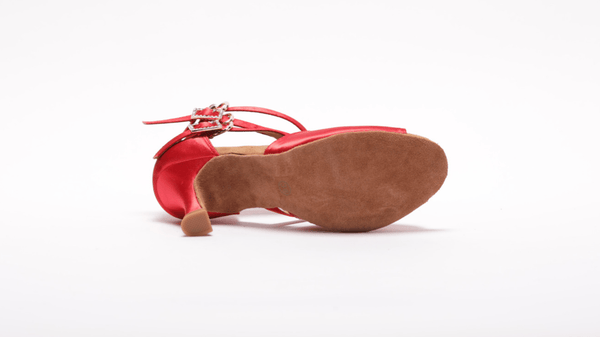 Ladies, Peep Toe, 3 Inch Flared Heel, Unique 3 Ankle Strap Dance Shoe - (S248) - Rockabilly Australia Pty Ltd