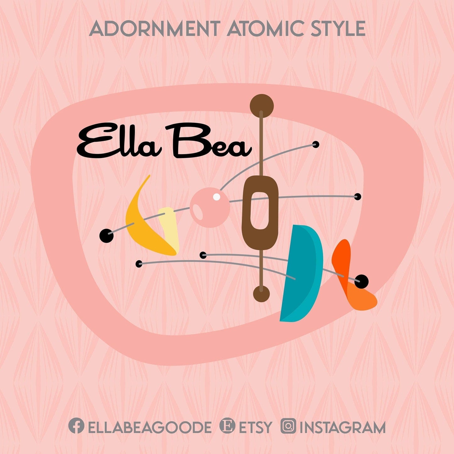 MCM Boomerang Earrings. Red and Pink Acrylic. Atomic Motifs. 1960’s style Earrings. Atomic Space Age. Tiki Oasis style. Weekender wear - Rockabilly Australia Pty Ltd