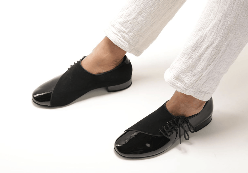 Mens Unique, Suede and Patent Leather, Standard Dance Shoe - (7778) - Rockabilly Australia Pty Ltd