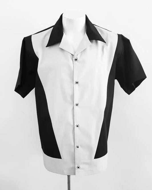 Men’s Vincenzo Lounge Shirt – Black & Grey - Rockabilly Australia Pty Ltd