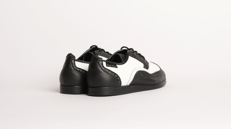 Ladies, Classic, Brogue, Wingtip, Black And White Leather, with Dual Pivot Point, Spin Spots and Ultra flexible Smooth Sole, Dance Shoe - (7821BW-1)
