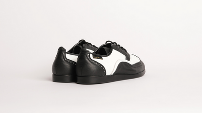 Ladies, Classic, Brogue, Wingtip, Black And White Leather, with Dual Pivot Point, Spin Spots and Ultra flexible Smooth Sole, Dance Shoe - (7821BW-1)