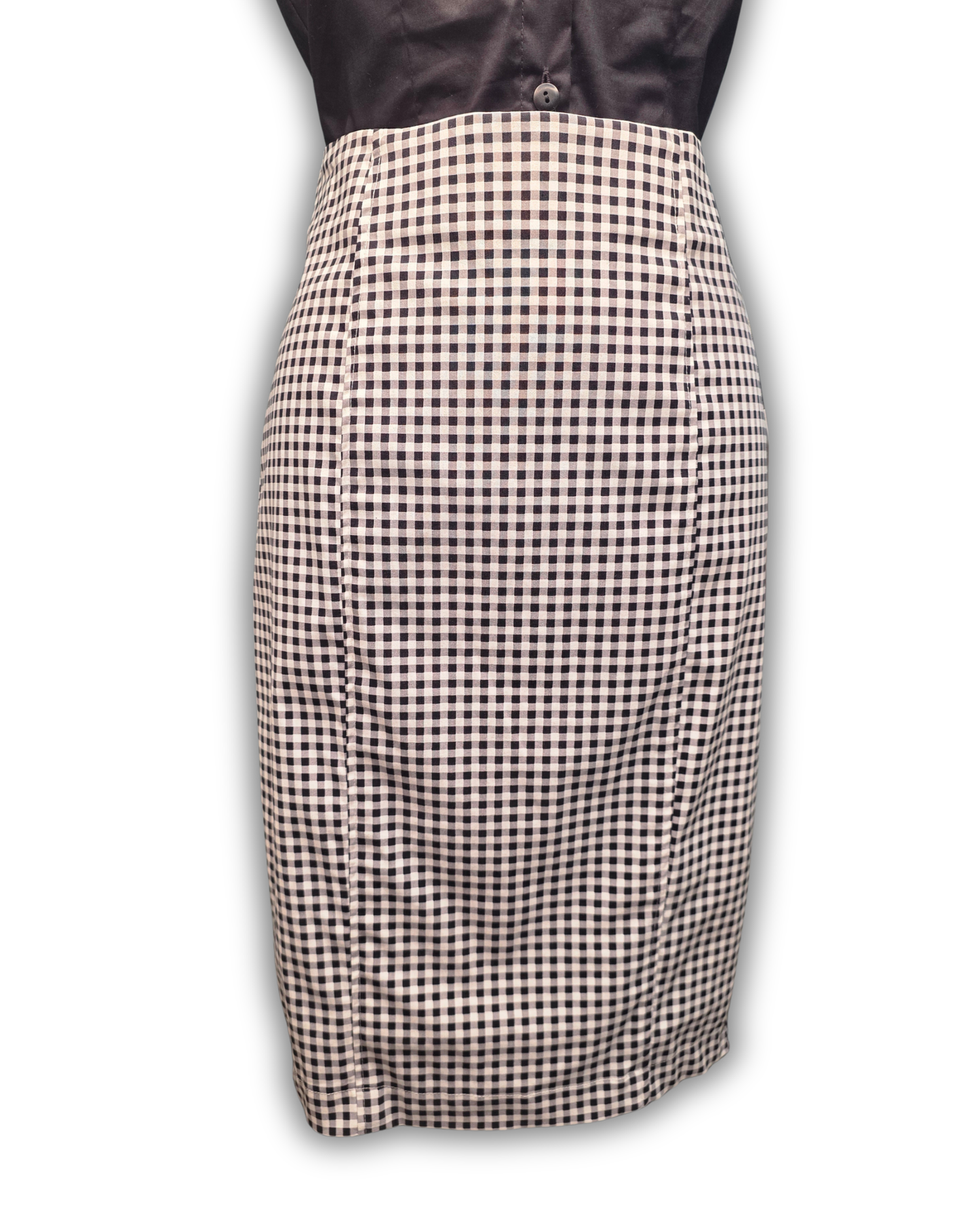 Ruby De Vine ladies pencil skirt handmade on the Gold Coast featuring a 1950s-inspired fitted silhouette with back split and rear zip. Now available on Rockabilly Australia.