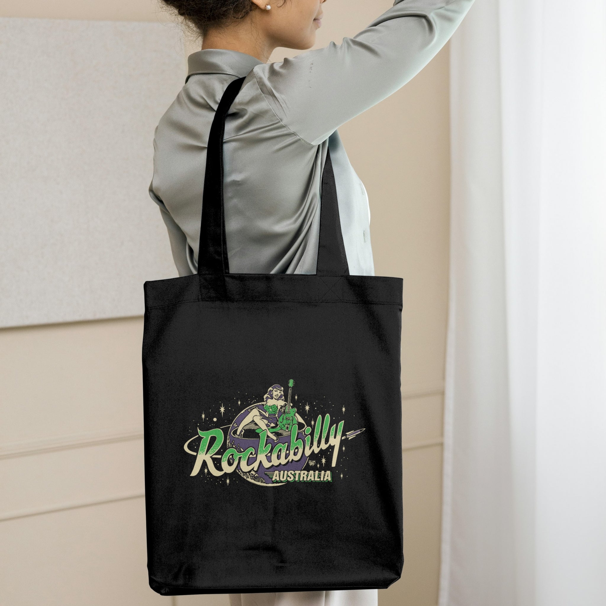 Rockabilly Australia Tote Bag with Colour Logo