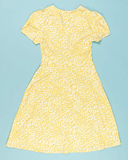 Ophia Bubblegum Collection - Lemon Pie Leopard Dress - Rockabilly Australia Pty Ltd