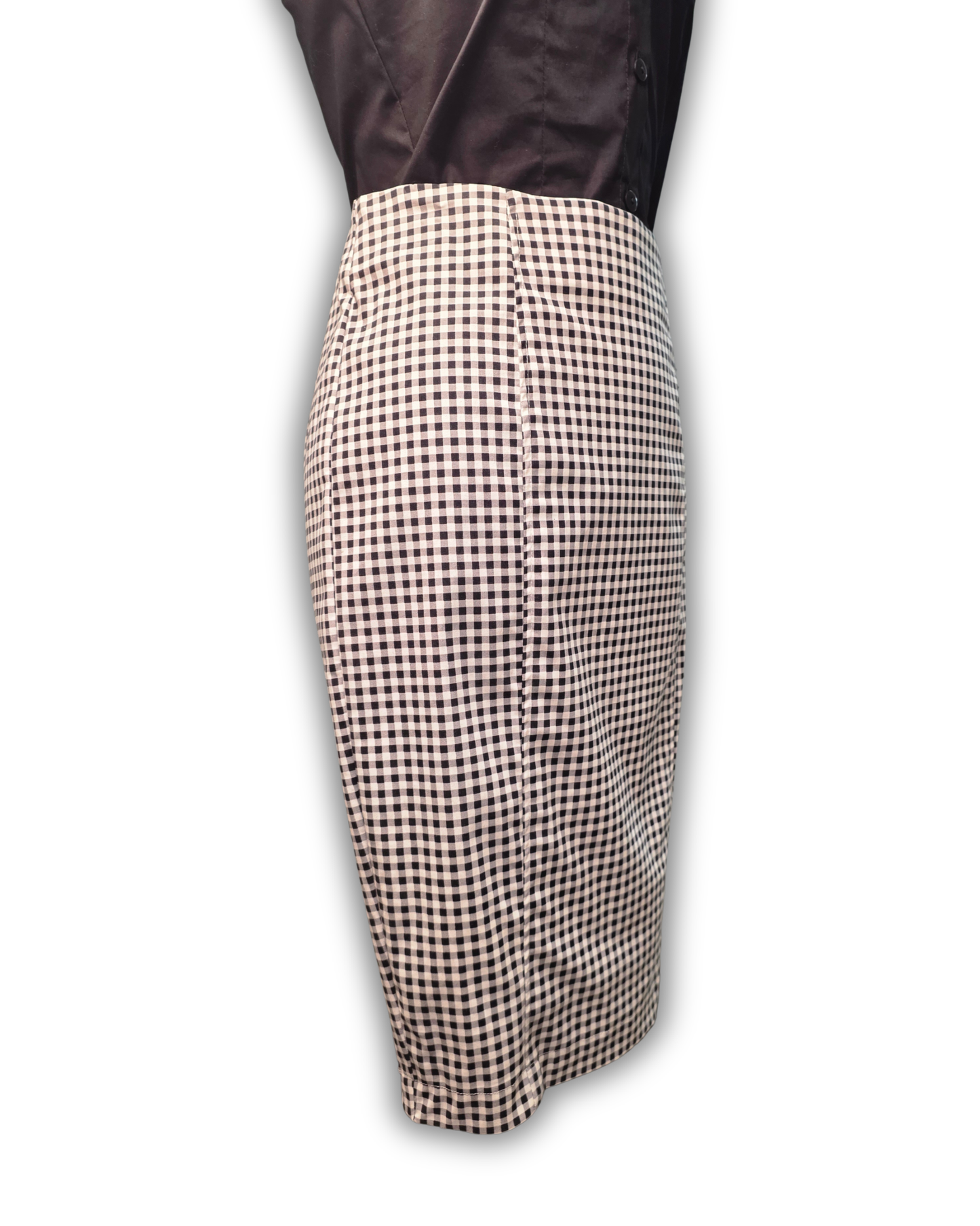 Ruby De Vine ladies pencil skirt handmade on the Gold Coast featuring a 1950s-inspired fitted silhouette with back split and rear zip. Now available on Rockabilly Australia.