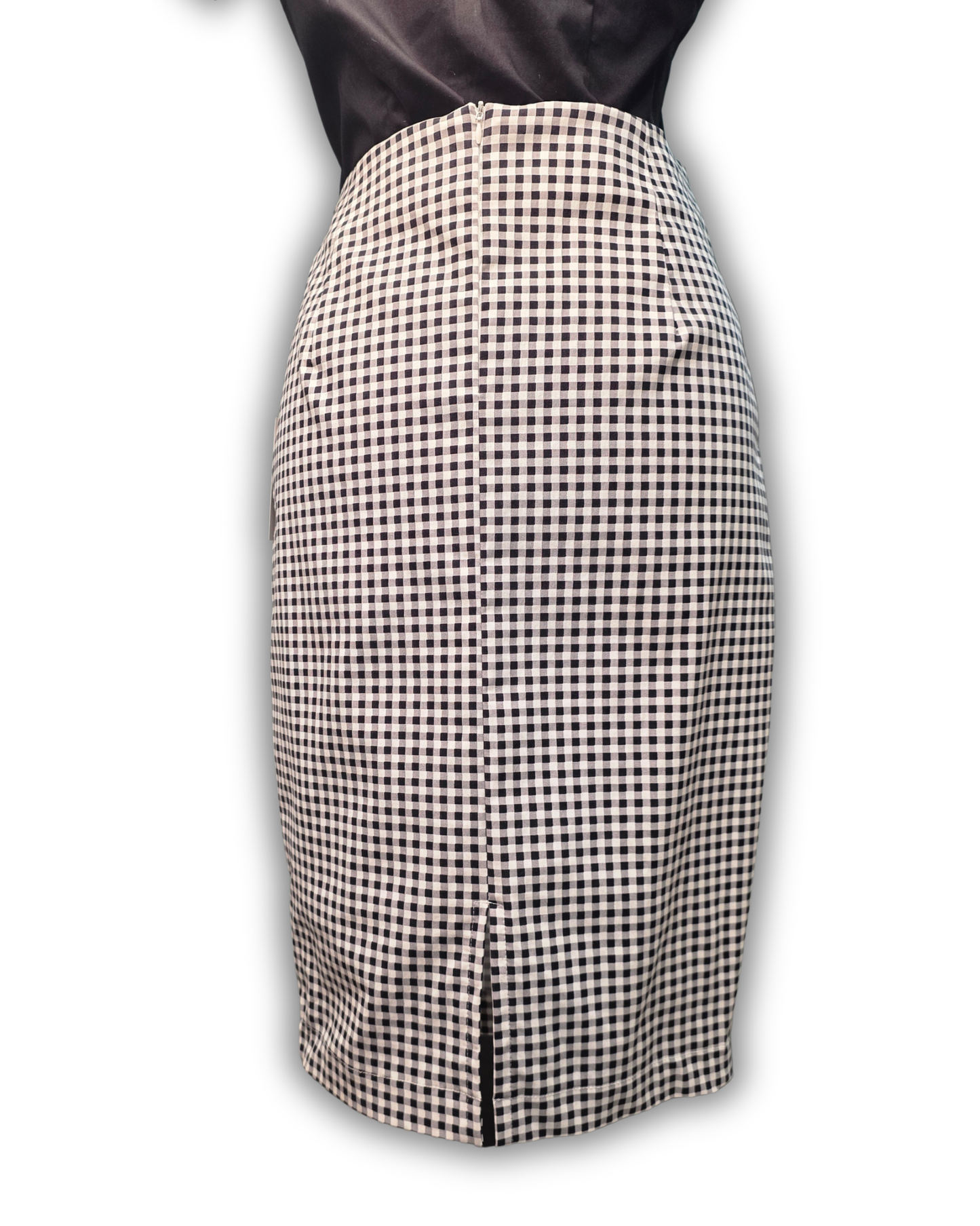 Ruby De Vine ladies pencil skirt handmade on the Gold Coast featuring a 1950s-inspired fitted silhouette with back split and rear zip. Now available on Rockabilly Australia.