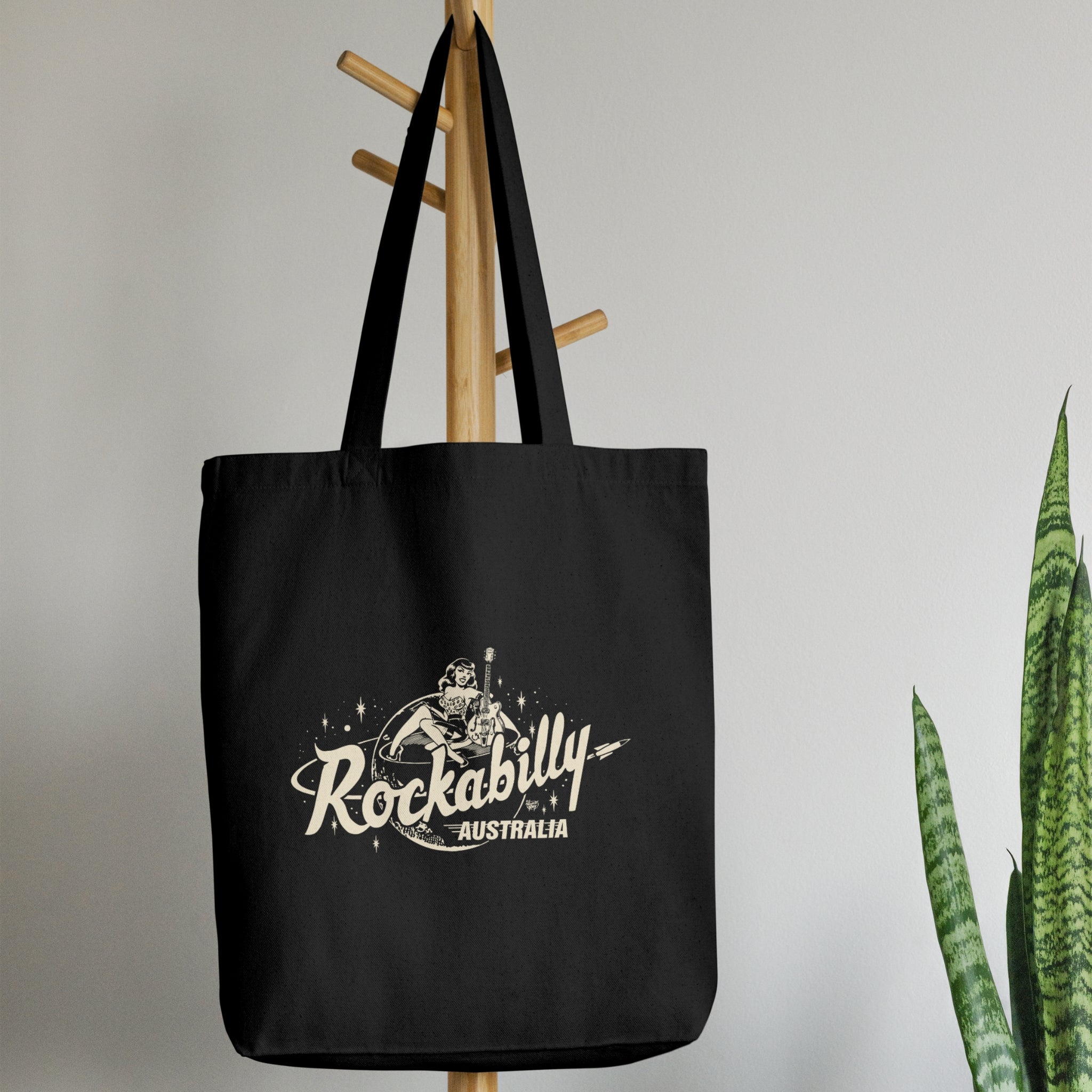 Rockabilly Australia Tote Bag with Cream Logo