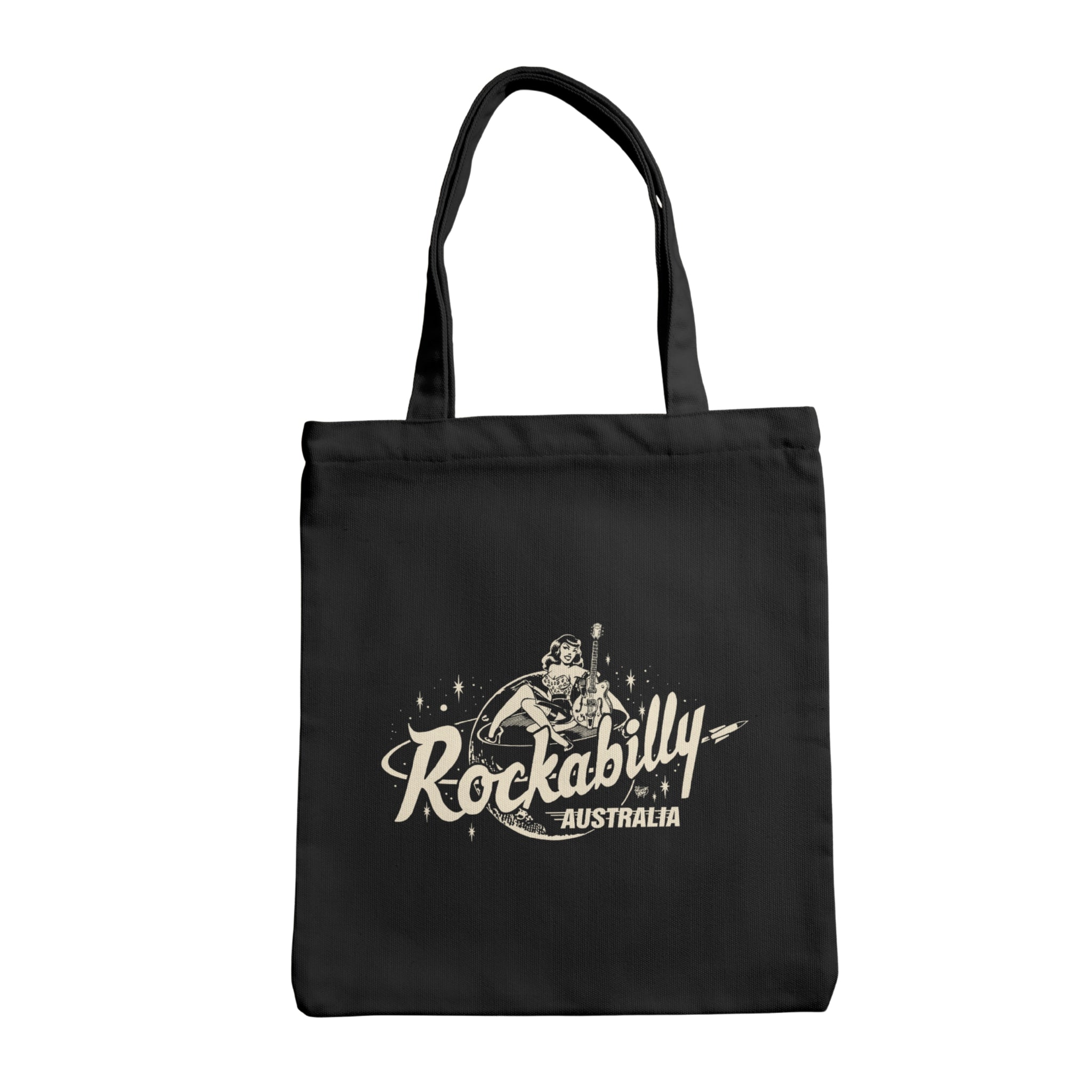 Rockabilly Australia Tote Bag with Cream Logo