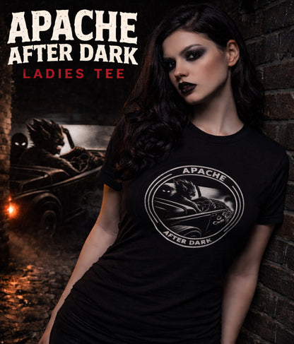 Ladies "Apache After Dark" Tee - Apache Designs - Rockabilly Australia Pty Ltd