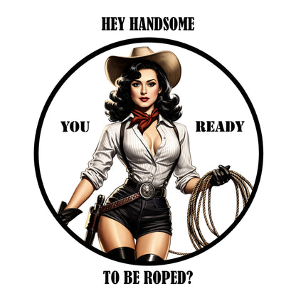 Ladies "Hey Handsome Tee" - Apache Designs - Rockabilly Australia Pty Ltd