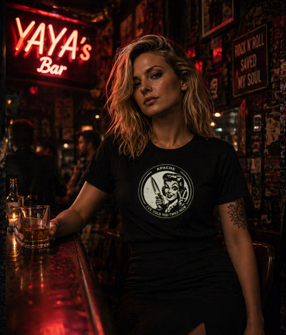 Ladies "I Told You Twice" Tee - Apache Designs - Rockabilly Australia Pty Ltd