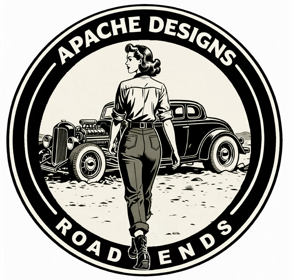 Ladies "Road Ends" Tee - Apache Designs - Rockabilly Australia Pty Ltd