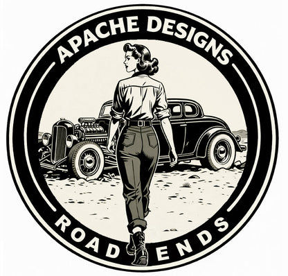 Ladies "Road Ends" Tee - Apache Designs - Rockabilly Australia Pty Ltd