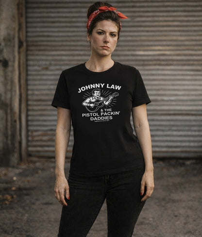 Ladies Pistol Packin Daddies Tee - Black