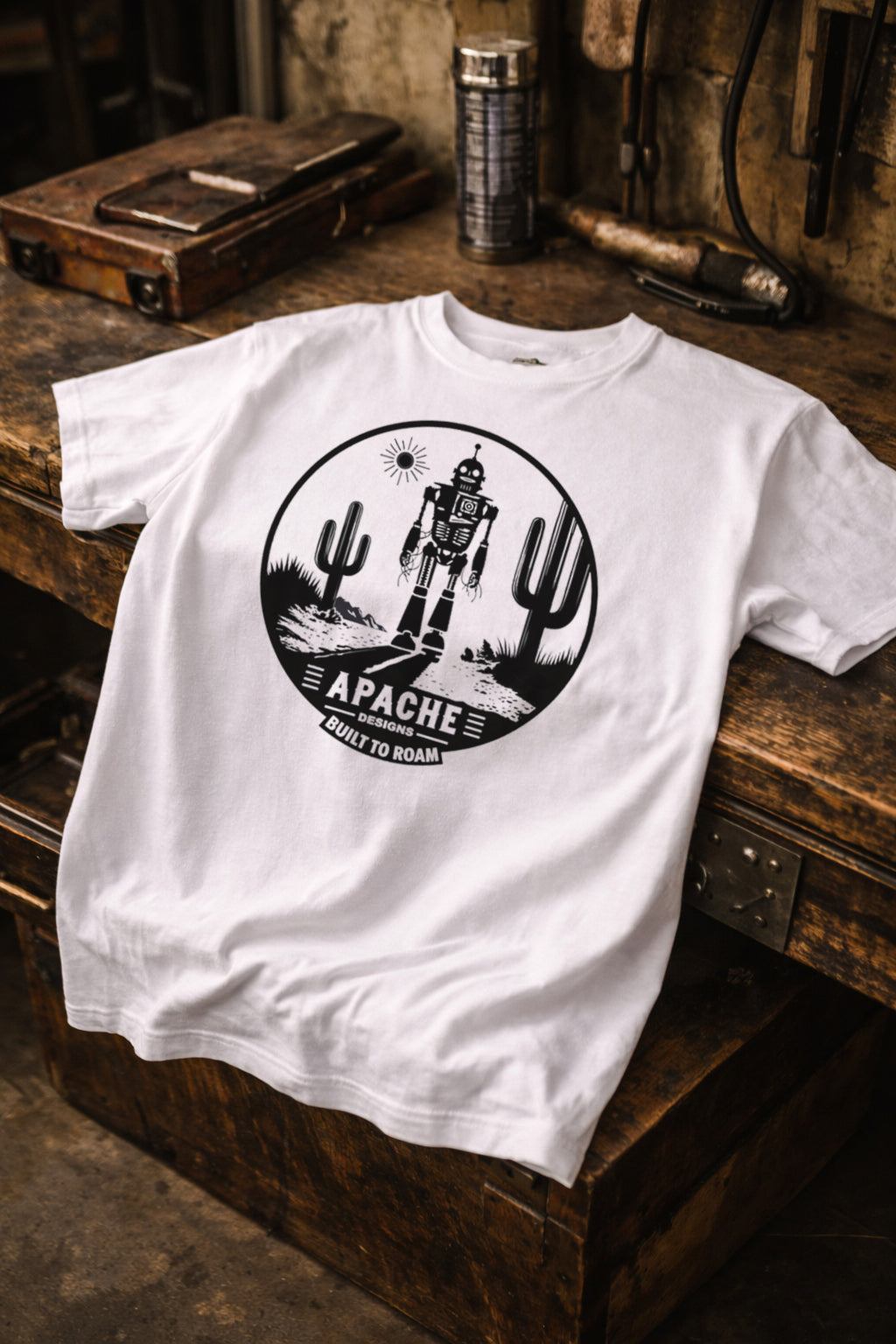 Mens "Built To Roam" Tee - Apache Designs - Rockabilly Australia Pty Ltd