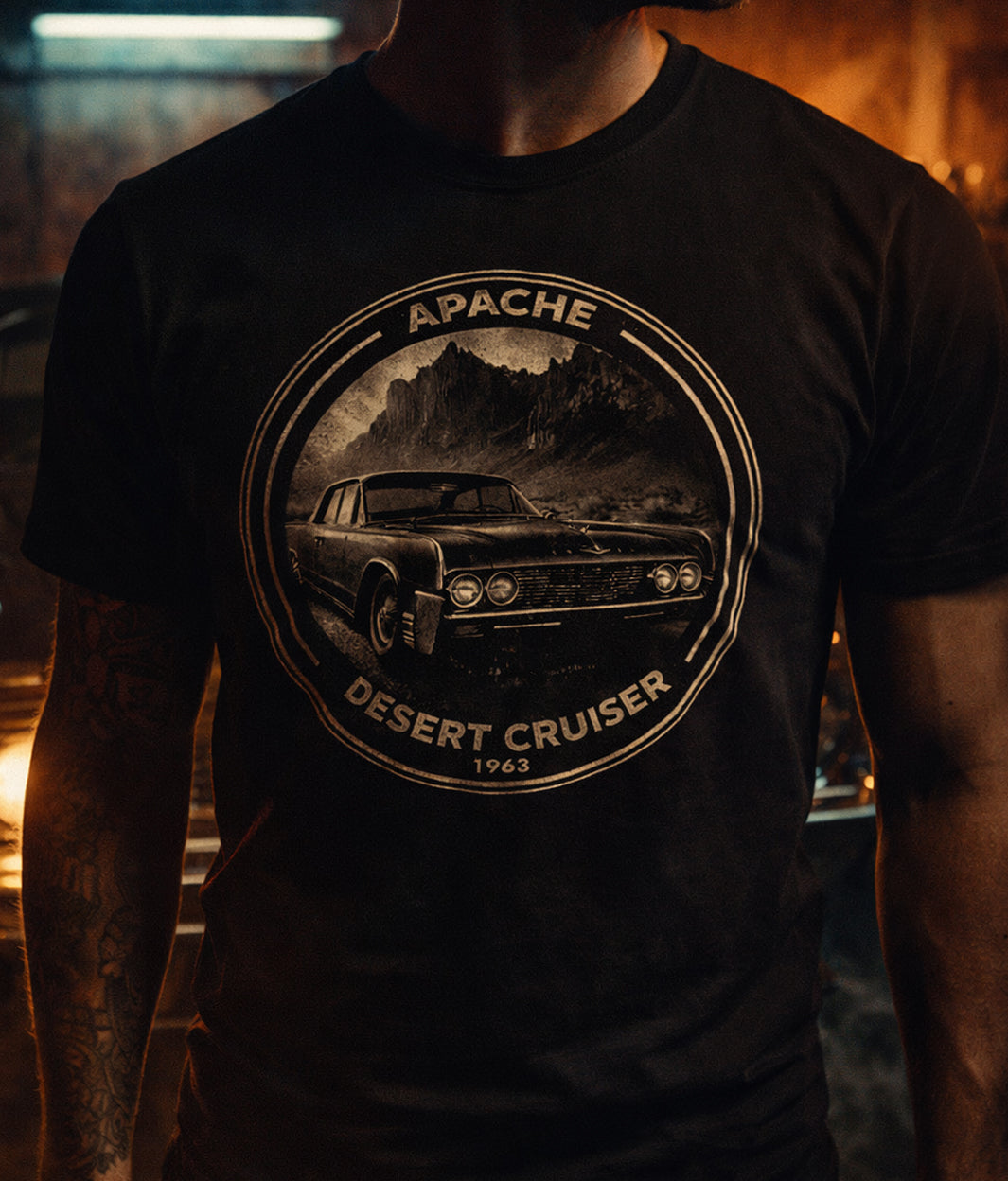 Mens "Desert Cruiser 1963" Tee - Apache Designs - Rockabilly Australia Pty Ltd