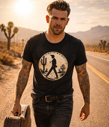 Mens Black "Desert Walker" Tee - Apache Designs - Rockabilly Australia Pty Ltd