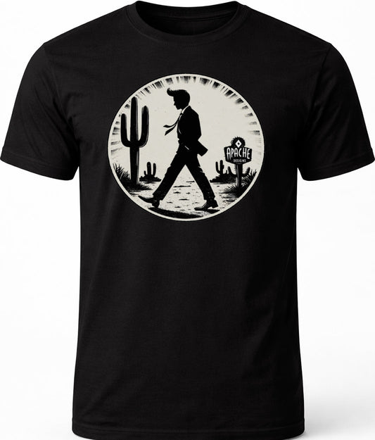 Mens Black "Desert Walker" Tee - Apache Designs - Rockabilly Australia Pty Ltd