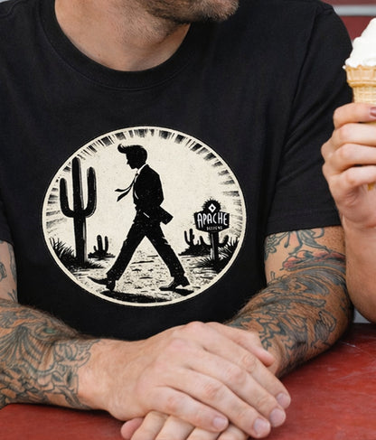 Mens Black "Desert Walker" Tee - Apache Designs - Rockabilly Australia Pty Ltd