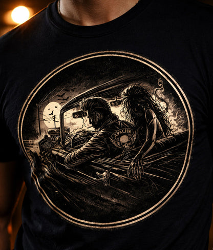 Mens "Apache Devils Ride" Tee - Apache Designs - Rockabilly Australia Pty Ltd