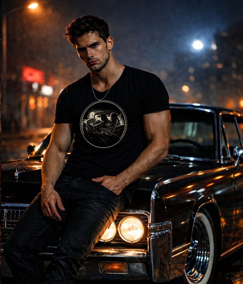 Mens "Apache Devils Ride" Tee - Apache Designs - Rockabilly Australia Pty Ltd