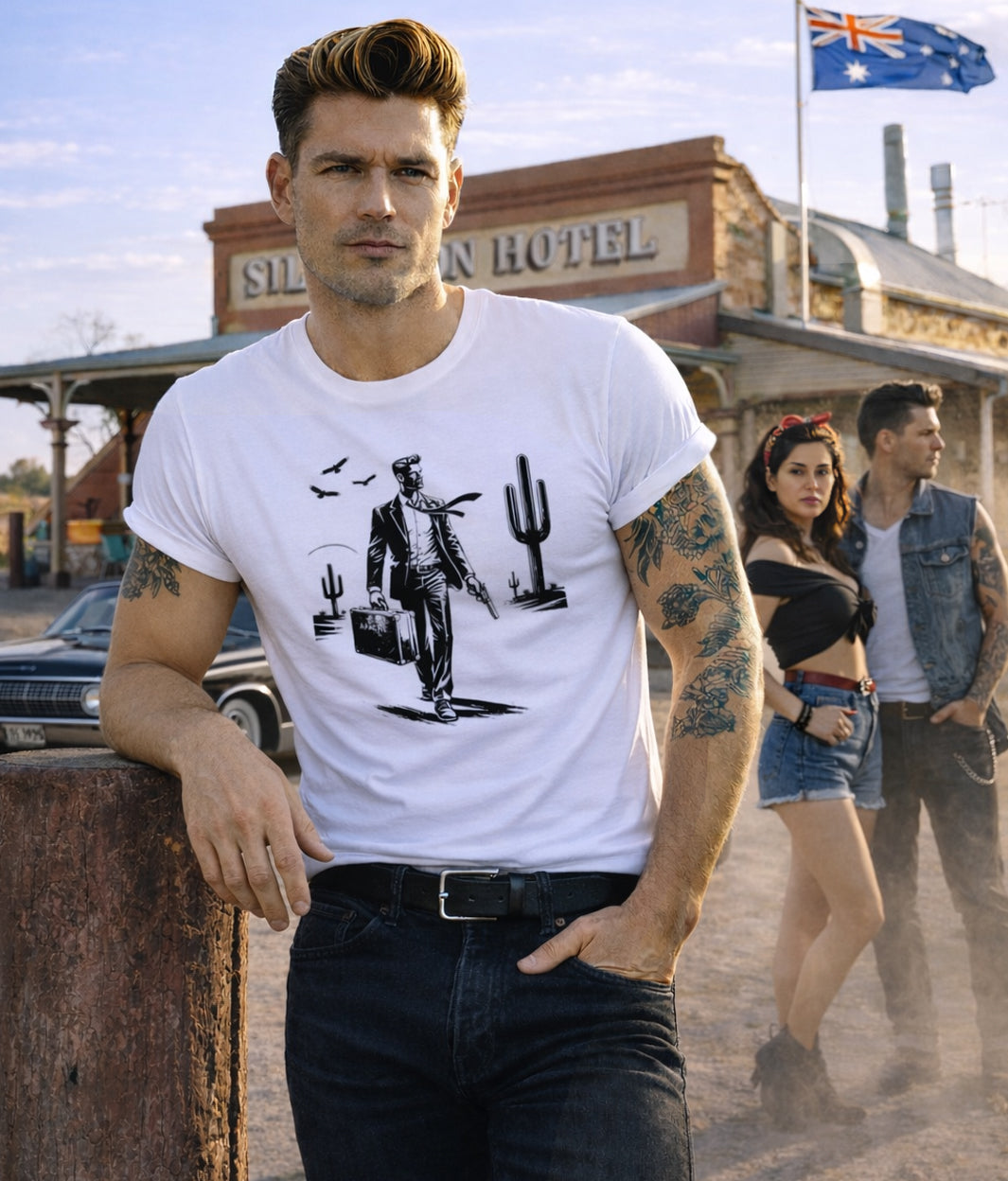 Mens "Last Delivery" Tee - Apache Designs - Rockabilly Australia Pty Ltd
