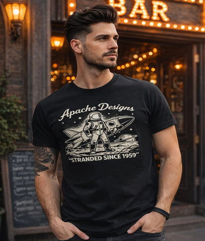 Mens "Stranded Since 1959" Tee - Apache Designs - Rockabilly Australia Pty Ltd