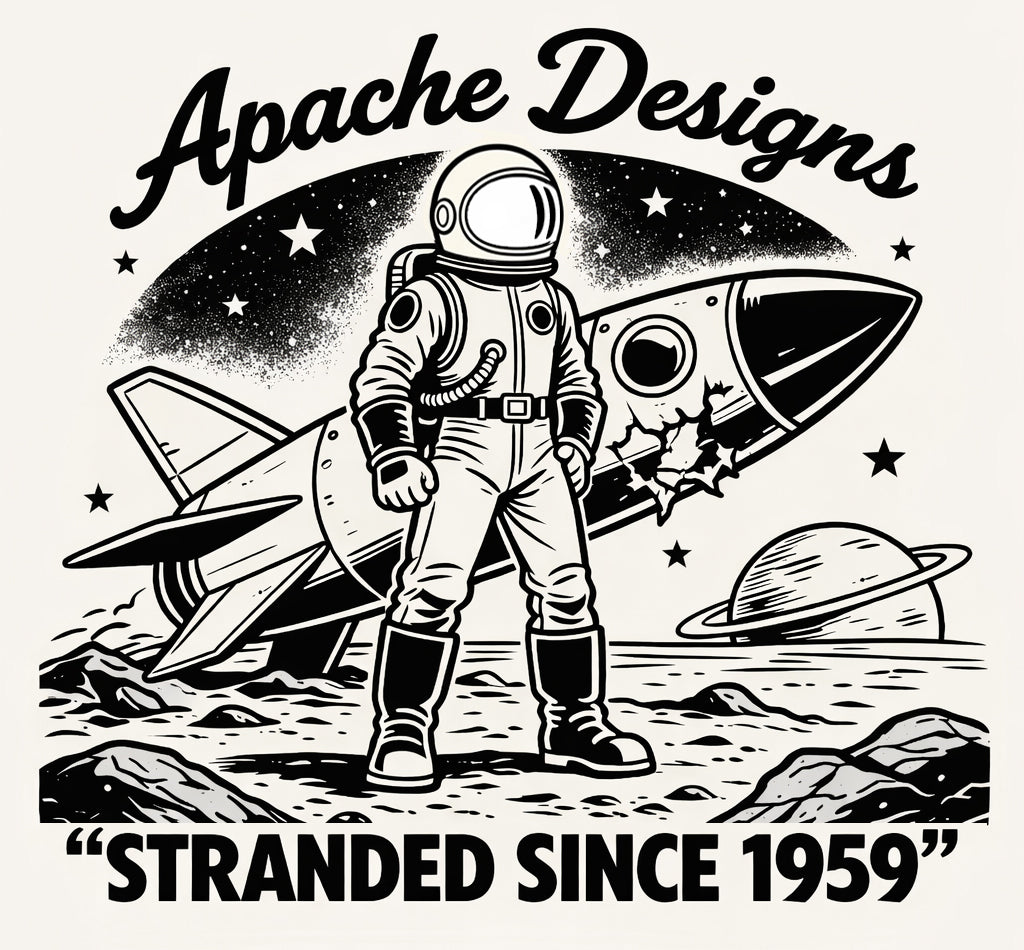 Mens "Stranded Since 1959" Tee - Apache Designs - Rockabilly Australia Pty Ltd