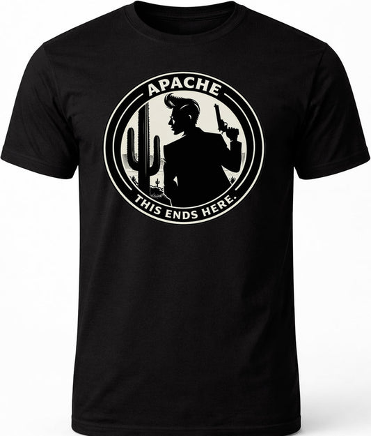 Mens " This Ends Here" tee - Apache Designs - Rockabilly Australia Pty Ltd