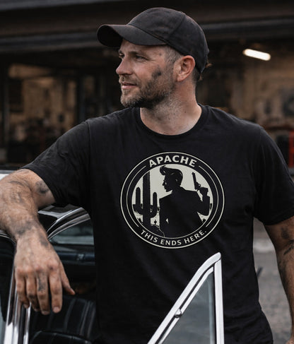 Mens " This Ends Here" tee - Apache Designs - Rockabilly Australia Pty Ltd