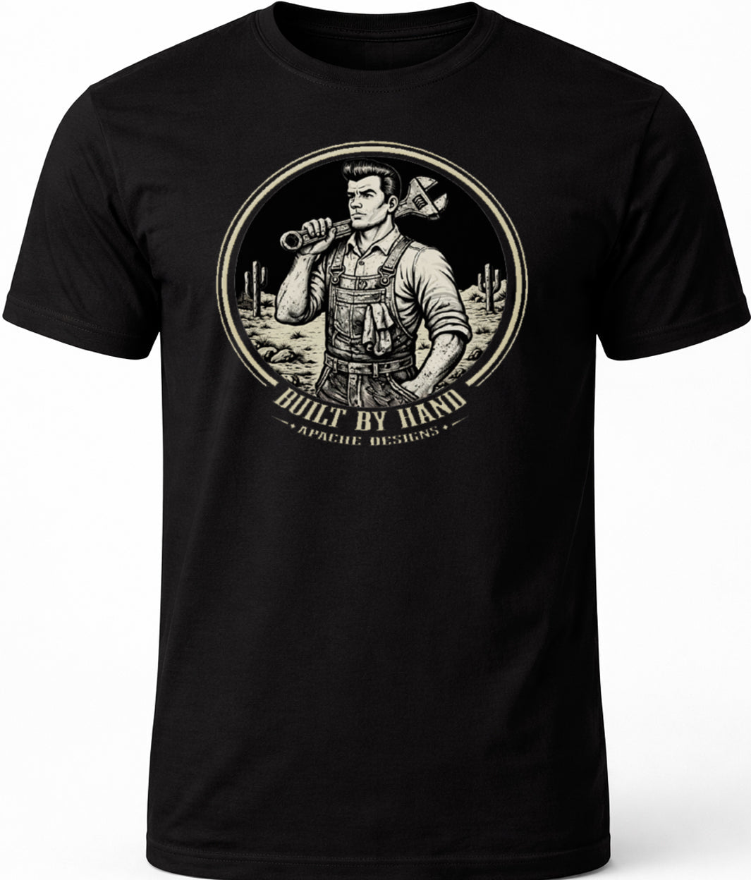 Mens "Vintage Mechanic" Tee - Apache Designs - Rockabilly Australia Pty Ltd
